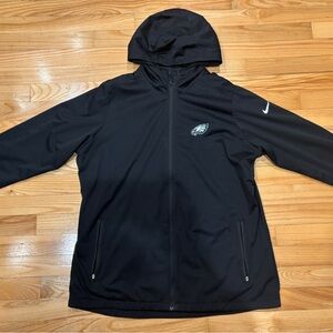 Black Hooded Eagles Jacket
